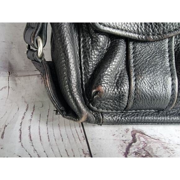 Fossil 75082 American Classic Black Pebble Leather Shoulder Bag READ - Picture 4 of 14
